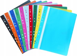 SKOROSZYT PP A4 wpinany z listwą MIX 10 kolorów - Komplet