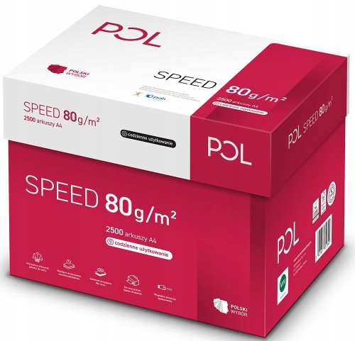 PAPIER do DRUKARKI ksero POLspeed A4 80g 2500ark.