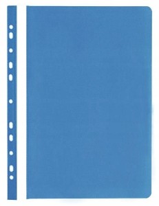 SKOROSZYT PVC A4 sztywny wpinany BŁĘKITNY