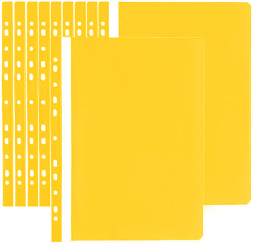 SKOROSZYT PVC A4 sztywny wpinany 10szt. ŻÓŁTY