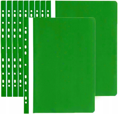 SKOROSZYT PVC A4 sztywny wpinany 10szt. LIMONKA