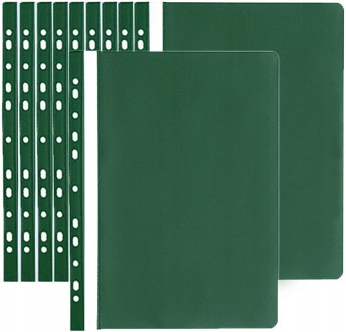 SKOROSZYT PVC A4 sztywny wpinany 10szt. ZIELONY