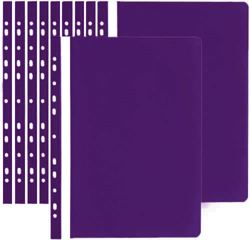 SKOROSZYT PVC A4 sztywny wpinany 10szt. FIOLET