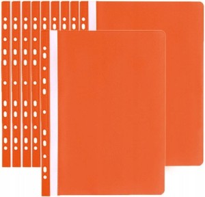 SKOROSZYT PVC A4 sztywny wpinany 10szt. POMARAŃCZOWY