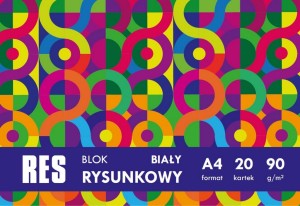 BLOK RYSUNKOWY A4 szkolny 20 kartek BIAŁY