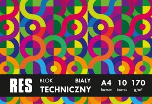 BLOK TECHNICZNY A4 szkolny 10 kartek BIAŁY