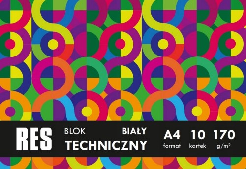 BLOK TECHNICZNY A4 szkolny 10 kartek BIAŁY