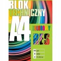 BLOK TECHNICZNY A4 szkolny 10 kartek KOLOROWY mix