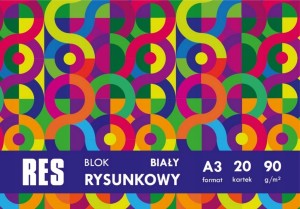 BLOK RYSUNKOWY A3 szkolny 20 kartek BIAŁY