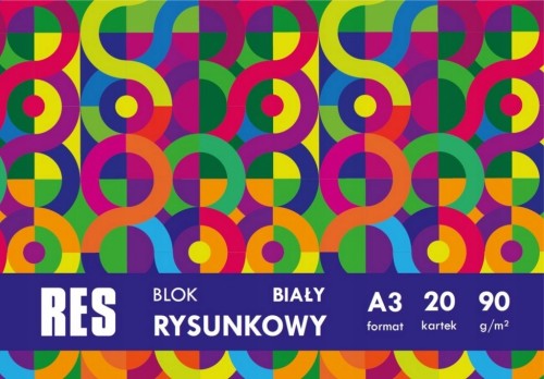 BLOK RYSUNKOWY A3 szkolny 20 kartek BIAŁY