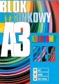 BLOK RYSUNKOWY A3 szkolny 20 kartek KOLOROWY mix