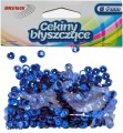 CEKINY BŁYSZCZĄCE ozdobne kreatywne 6mm niebieskie