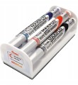 PENTEL Maxiflo MARKERY do tablic x4 + GĄBKA zestaw