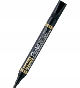 Marker Permanentny PENTEL N860 ŚCIĘTY czarny