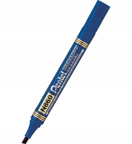 Marker Permanentny PENTEL N860 ŚCIĘTY niebieski