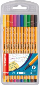 CIENKOPISY KREŚLARSKIE Stabilo Point 0,4mm etui - 10 sztuk