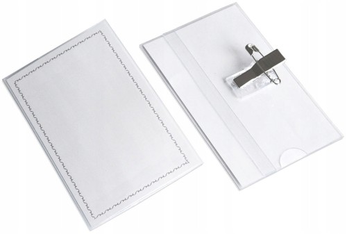IDENTYFIKATOR z klipsem i agrafką HOLDER 57mm x 90mm - Zestaw