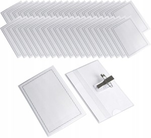 IDENTYFIKATOR OSOBOWY z klipsem i agrafką HOLDER 57mm x 90mm - KOMPLET