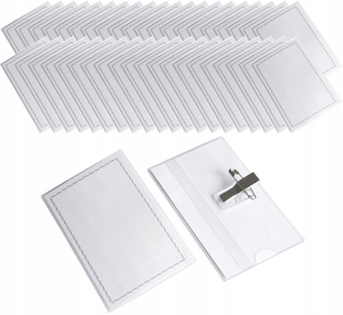 IDENTYFIKATOR OSOBOWY z klipsem i agrafką HOLDER 57mm x 90mm - KOMPLET