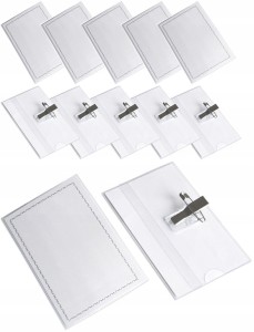 IDENTYFIKATOR OSOBOWY z klipsem i agrafką HOLDER 57mm x 90mm - Zestaw
