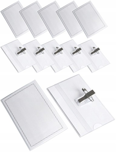 IDENTYFIKATOR OSOBOWY z klipsem i agrafką HOLDER 57mm x 90mm - Zestaw