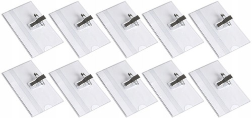 IDENTYFIKATOR z klipsem i agrafką HOLDER 57mm x 90mm - Zestaw