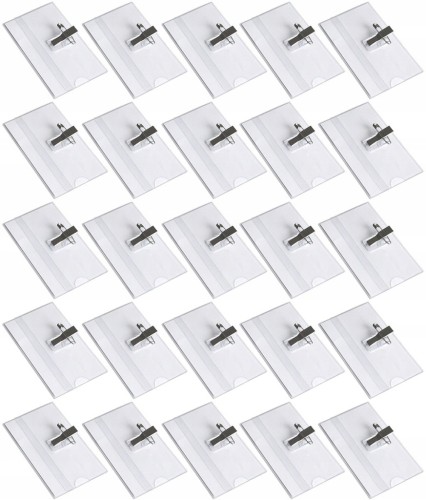 IDENTYFIKATOR z klipsem i agrafką HOLDER 57mm x 90mm - Zestaw