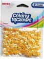 CEKINY TĘCZOWE ozdobne kreatywne 6mm ŻÓŁTE