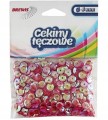 CEKINY TĘCZOWE ozdobne kreatywne 6mm CZERWONE