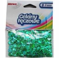 CEKINY TĘCZOWE ozdobne kreatywne 6mm C.ZIELONE