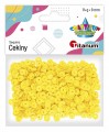 CEKINY PASTELOWE ozdobne 9mm okrągłe 14g ŻÓŁTE