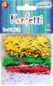 KONFETTI DUŻE cekiny MIX WZÓR mix kolor 4x 5g