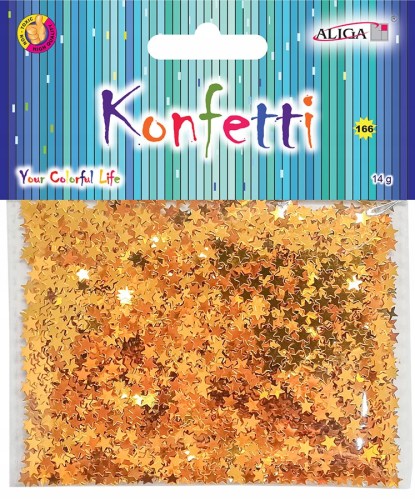 KONFETTI GWIAZDKI cekiny ZŁOTE 14g