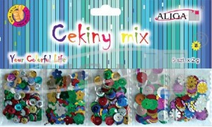 CEKINY dekoracyjne KREATYWNE konfetti MIX kolor