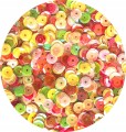 Zestaw do dekoracji - Cekiny Tęczowe 6mm mix 20g + Szpilki do cekinów 50g