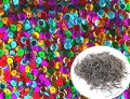 Zestaw do dekoracji- Cekiny Błyszczące 6mm mix 20g + Szpilki do cekinów 50g