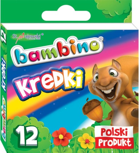 Kredki świecowe BAMBINO woskowe 12 KOLORÓW
