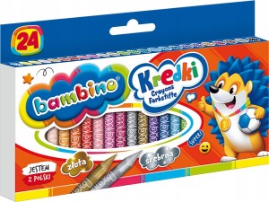 Kredki świecowe BAMBINO woskowe 24 KOLORY