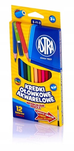 KREDKI AKWARELOWE Astra 12 kolorów