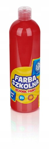 Farba plakatowa szkolna 500ml Astra czerwona
