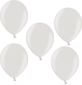 BALONY METALIZOWANE Aliga 12" srebrne 5 SZT.