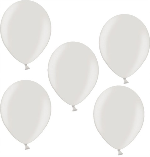 BALONY METALIZOWANE Aliga 12" srebrne 5 SZT.