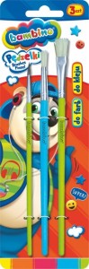 Pędzelki do farb i kleju Bambino opk.3