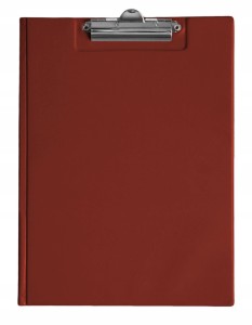 DESKA z klipem CLIPBOARD zamykany TECZKA A4 bordowy
