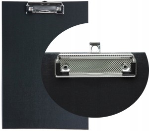 CLIPBOARD biurowy deska z klipem PODKŁADKA A4 - CZARNA
