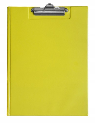 DESKA z klipem CLIPBOARD zamykany TECZKA A4 żółty
