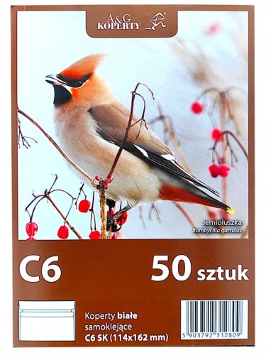 KOPERTY listowe biurowe C6 SK 50szt. białe