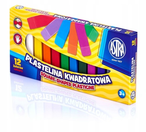 PLASTELINA Astra KWADRATOWA 12 kolorów