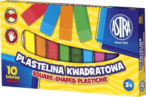 PLASTELINA Astra KWADRATOWA 10 kolorów