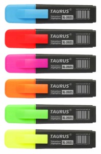 ZAKREŚLACZE Taurus NEONOWE - komplet 6 kolorów